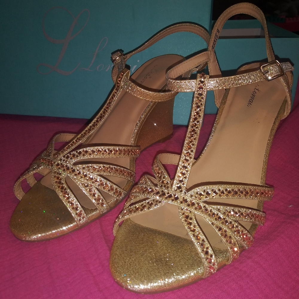 Lorraine Gold Heels Size 9